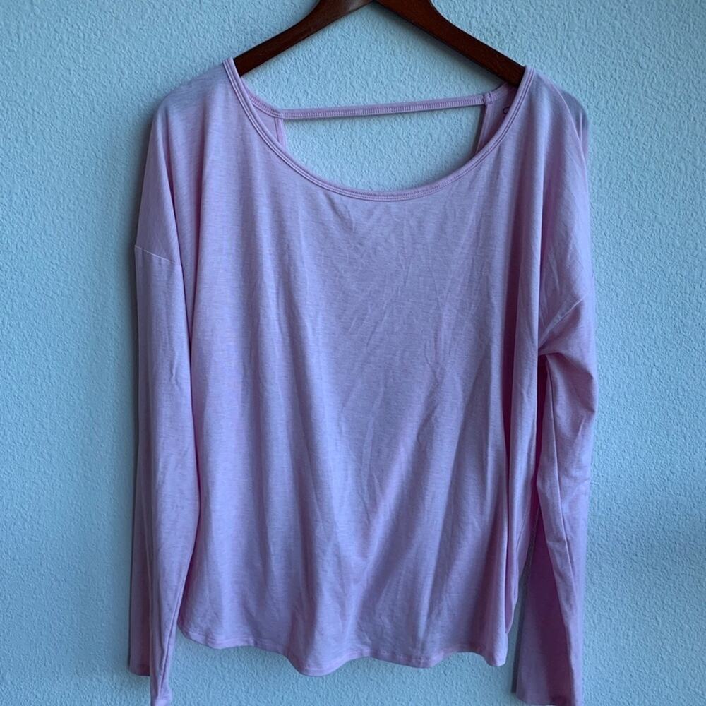 Gap Fit Pink Drape Back Long Sleeve L